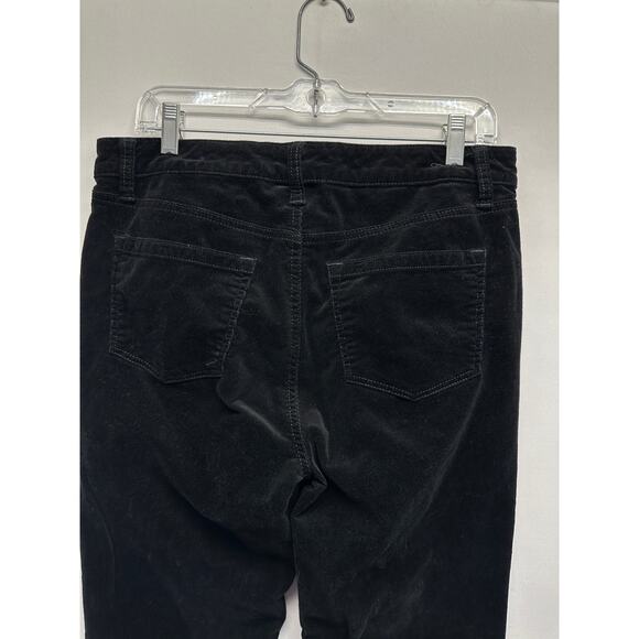 Talbots Women Corduroy Jeans Black 8 High Rise Straight Leg Closet Staple - Picture 8 of 12